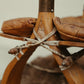 Antique Leather & Wood Camel Saddle Stool – Rare Decorative Piece