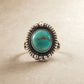 Vintage Sterling Silver Turquoise Statement Ring – Size 4