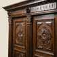 French Renaissance Revival Carved Walnut Armoire Cabinet