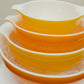 Vintage Pyrex “Daisy” Cinderella Mixing Bowl Set — Complete 4-Piece Set