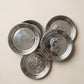 Vintage Chrome Coasters – Classical Gladiator Helmet Motif (Set of 6)