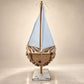 Driftwood Sailboat Decorative Sculpture