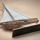 Driftwood Sailboat Decorative Sculpture