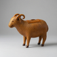 Vintage Woven Rattan Sheep Storage Figure