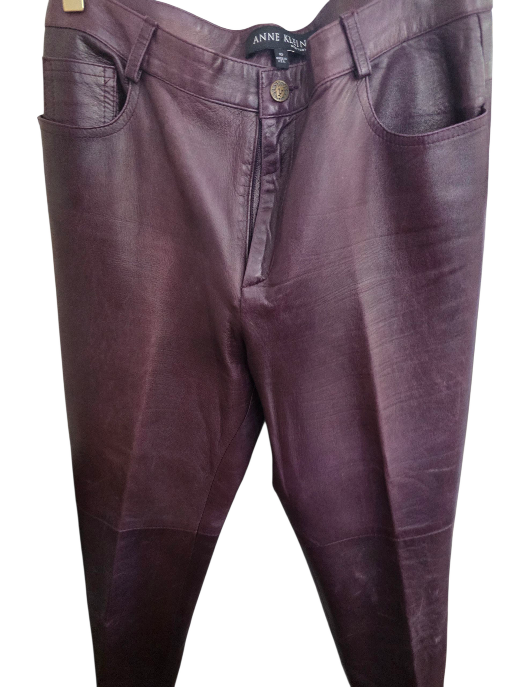 Burgundy Leather Pants