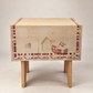 Vintage Hand-Painted Folk Art Wooden Stool