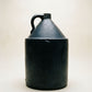 Antique Primitive Black Pottery Jug – Handled Stoneware Crock Vessel