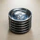 Vintage Chrome Coasters – Classical Gladiator Helmet Motif (Set of 6)
