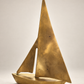Vintage Mid-Century Brass Sailboat Sculpture
