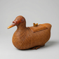 Vintage Woven Wicker Duck Storage Box