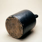 Antique Primitive Black Pottery Jug – Handled Stoneware Crock Vessel