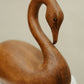 Vintage Hand-Carved Wooden Swan Sculpture