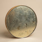 Vintage Folk Art Yellow Tin Container with Lid