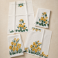 Vintage Floral Print Linen Tea Towels – Set of 2