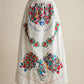 Vintage Hand Embroidered Floral Folk Skirt – Adjustable Waist 24"-30"