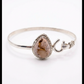 Natural Agate Sterling Silver Cuff Bracelet