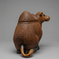 Vintage Woven Rattan Camel Storage Box