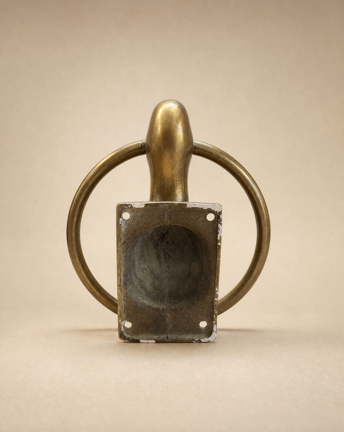 Vintage Brass Duck Towel Ring