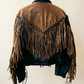 Vintage Fringe Leather Jacket – Size Medium