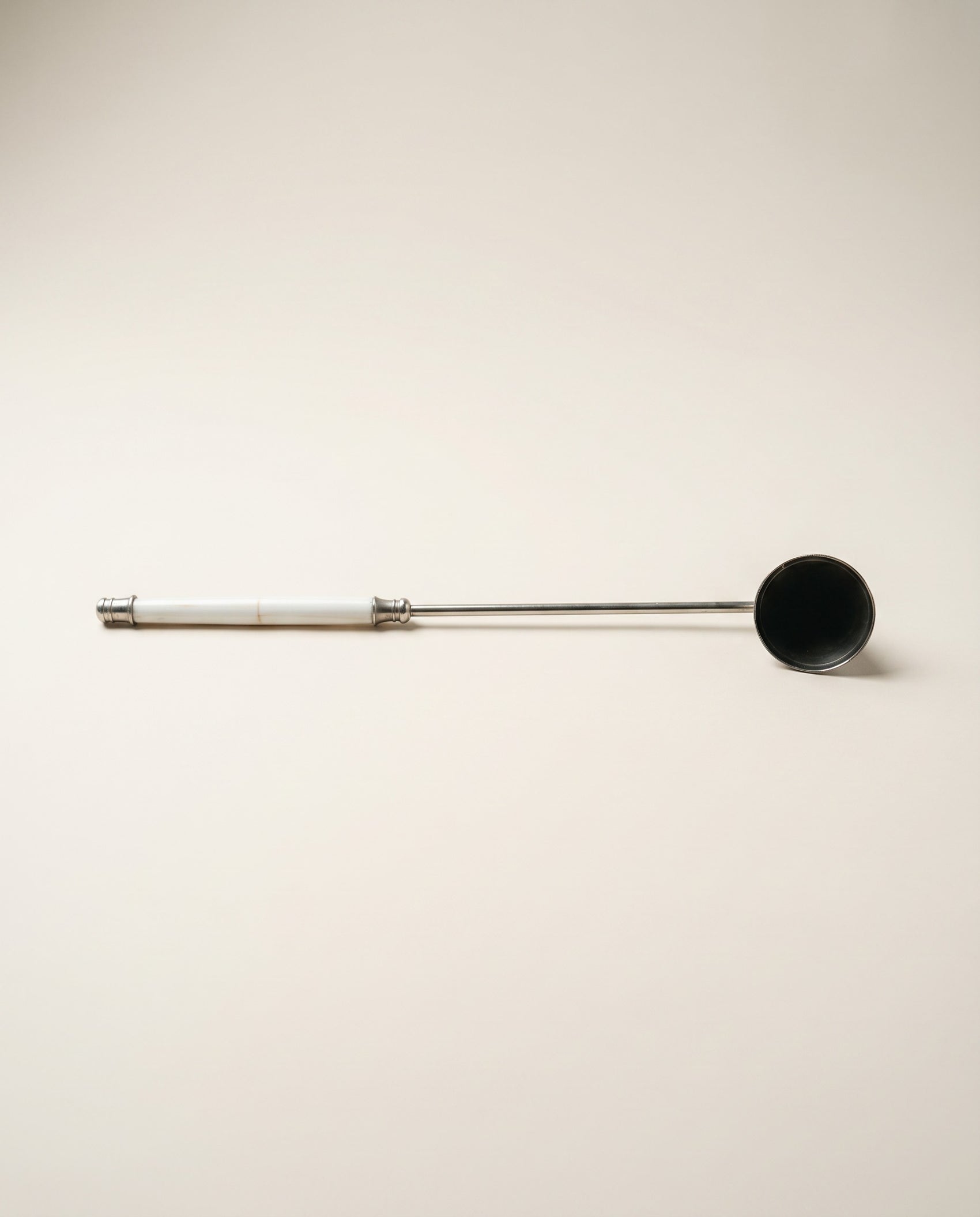 Vintage Candle Snuffer w/ Stone & Metal Handle (13")