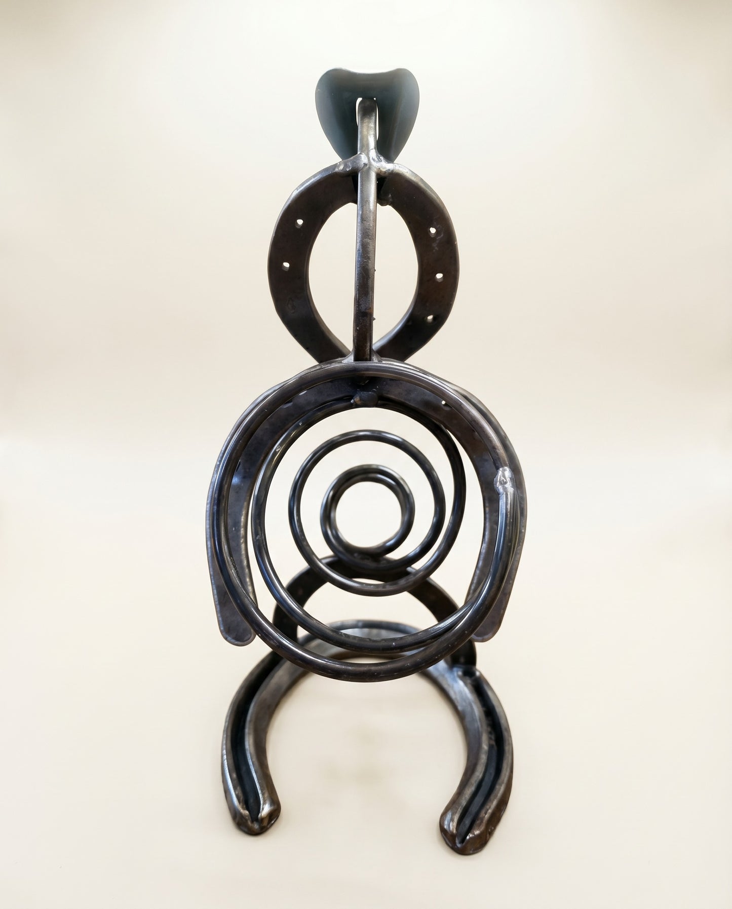 Western Horseshoe Cowboy Wine Bottle Holder Rack