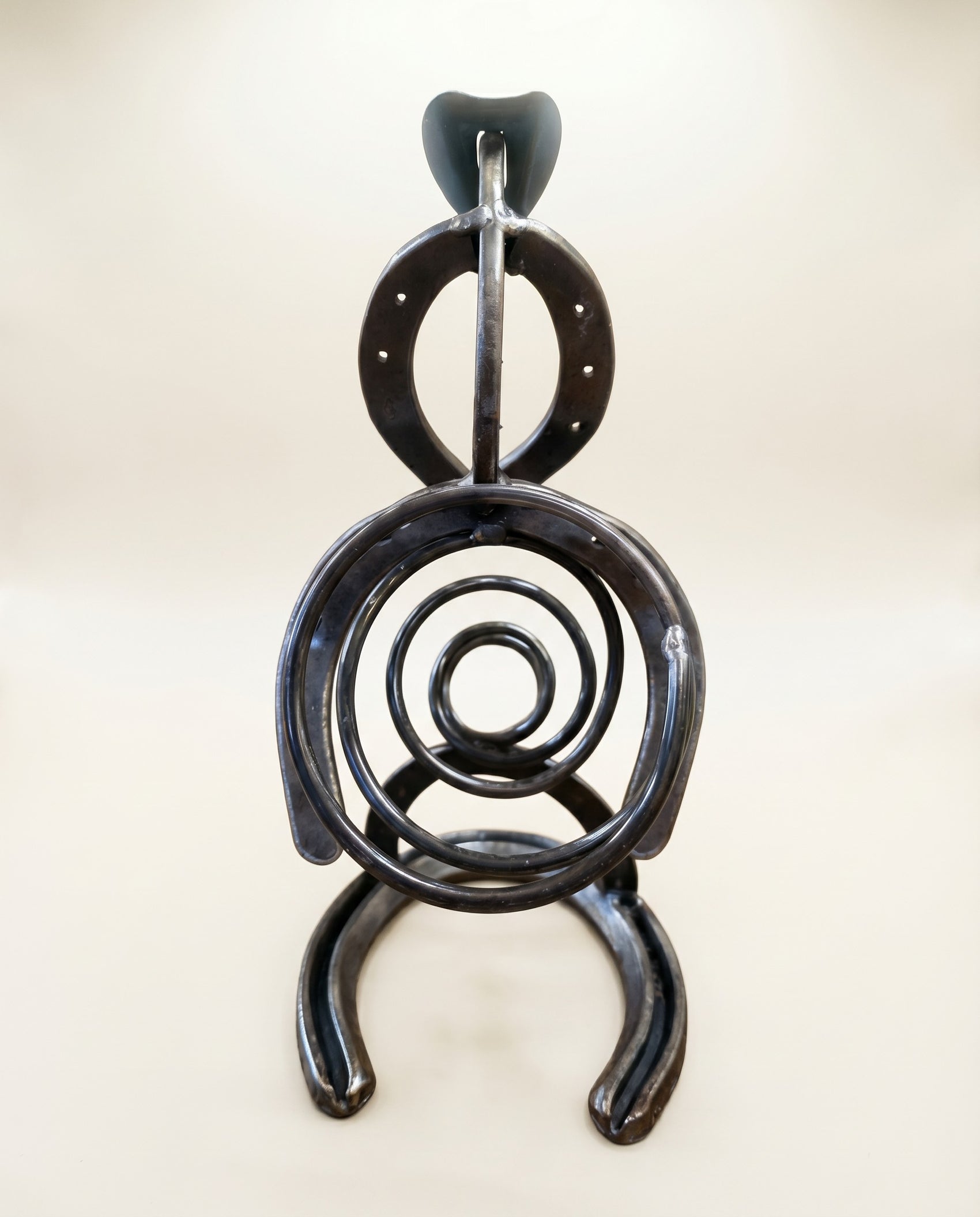 Western Horseshoe Cowboy Wine Bottle Holder Rack