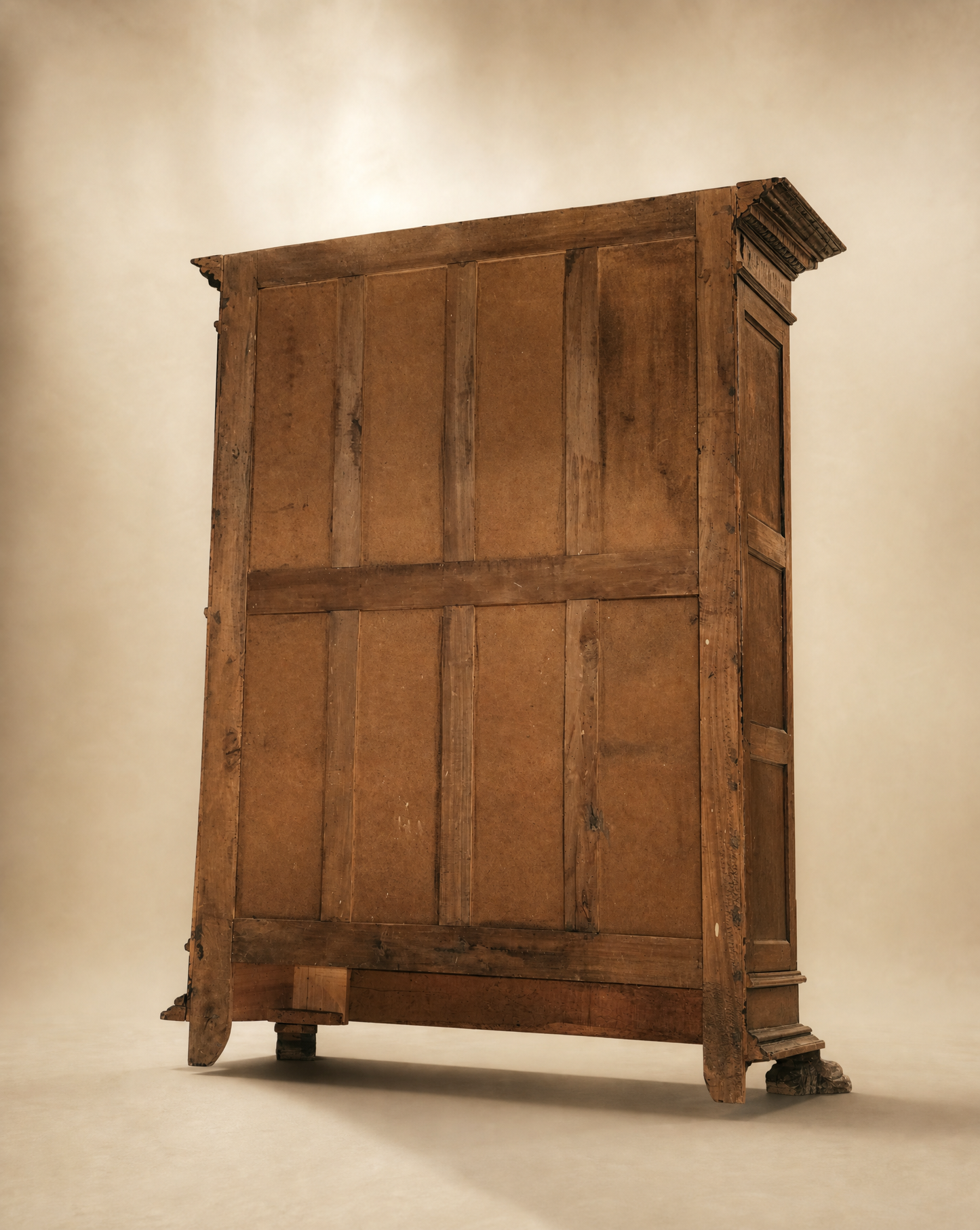 French Renaissance Revival Carved Walnut Armoire Cabinet