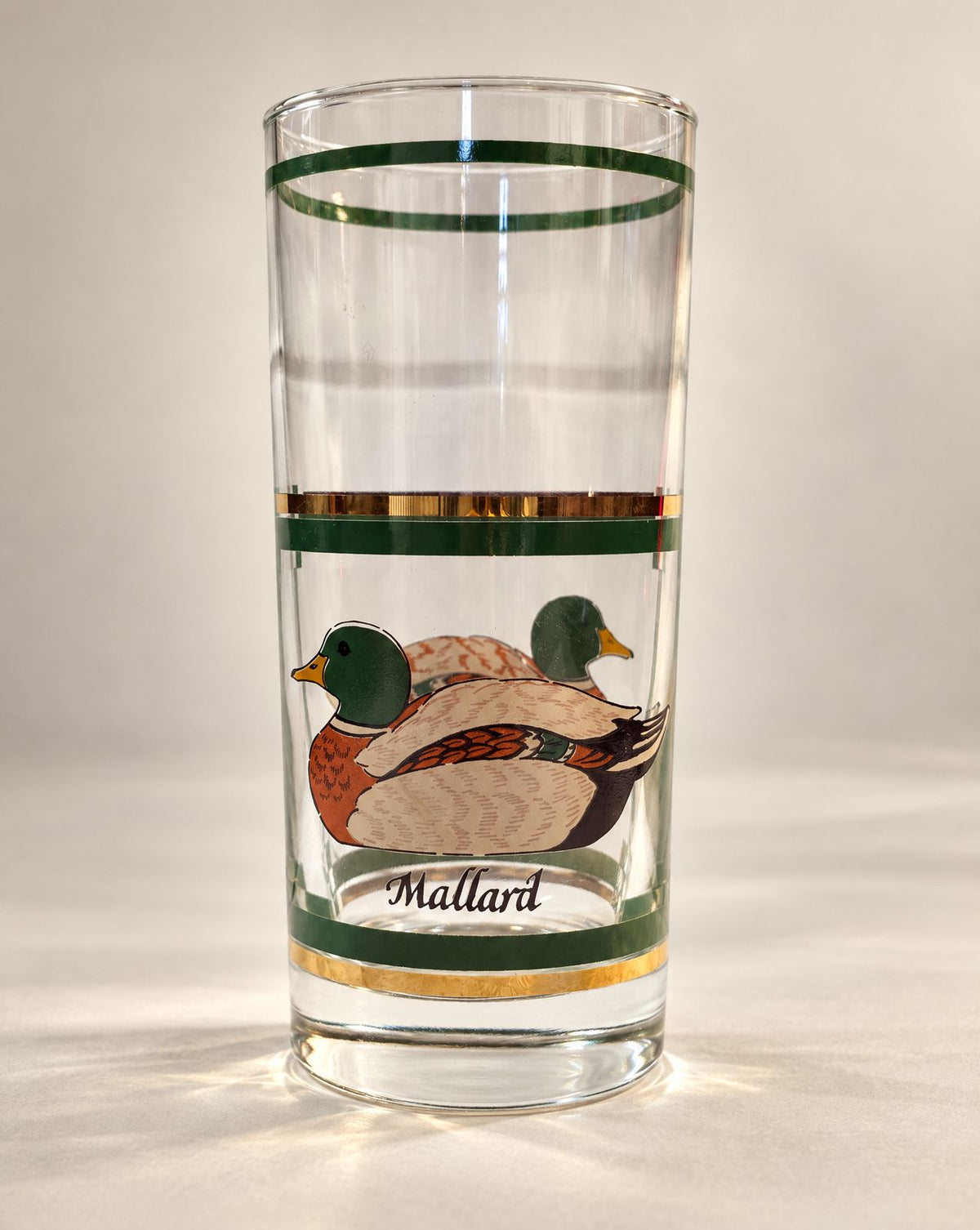 Pair of Vintage Libbey Mallard Duck Highball Glasses