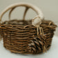 Handwoven Basket with Shed Antler Handle