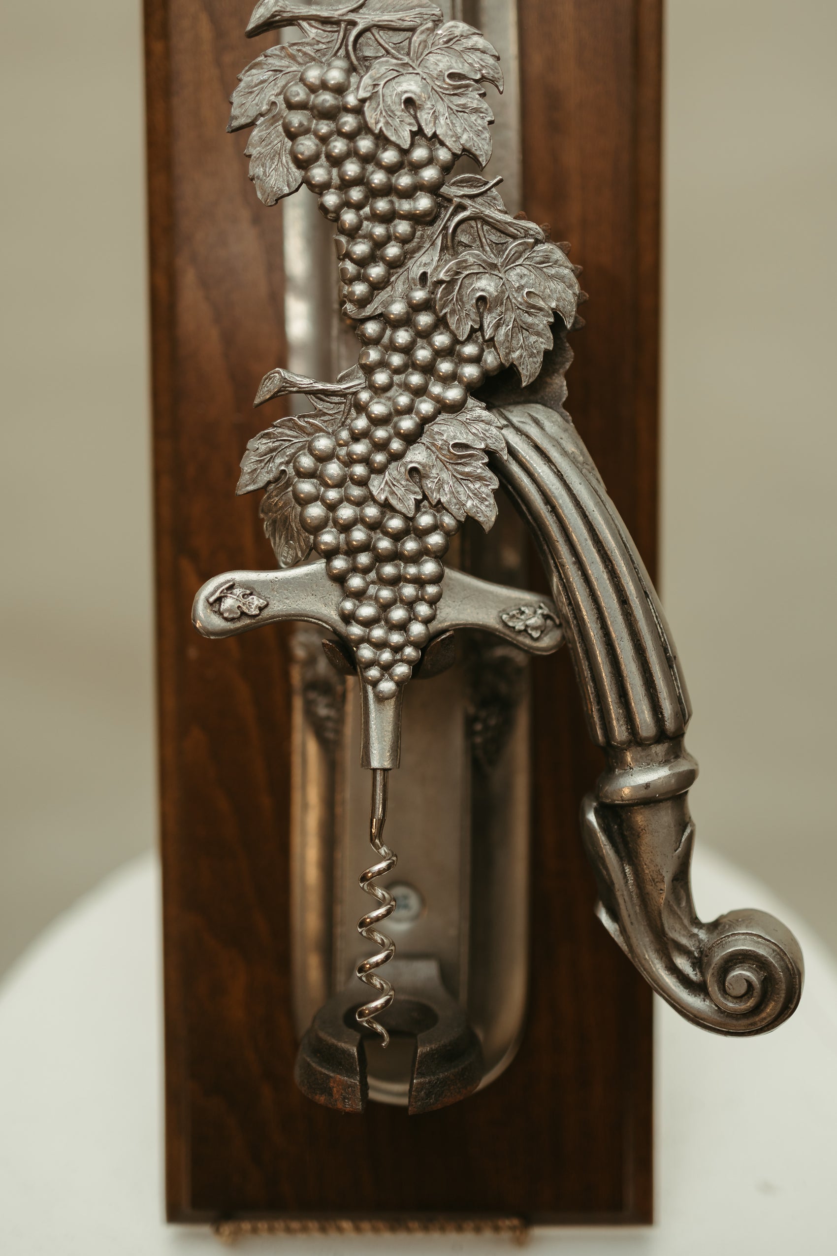 Vintage Wall-Mounted Grapevine Corkscrew Opener