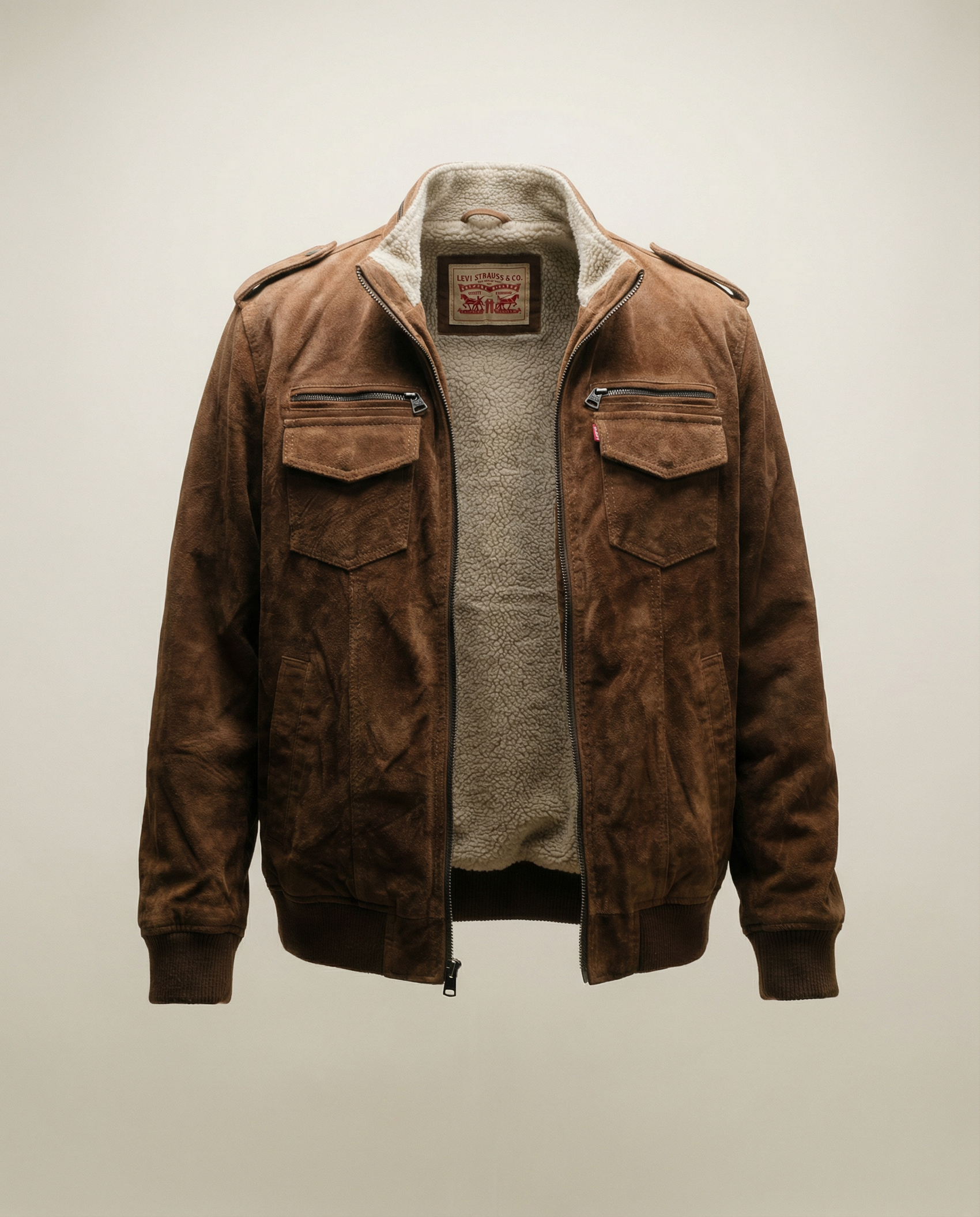 Vintage Levi’s Suede Bomber Jacket – Size Large