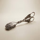 Vintage Floral Silver Plate Serving Tongs – Rose Pattern Pastry / Sandwich Tongs