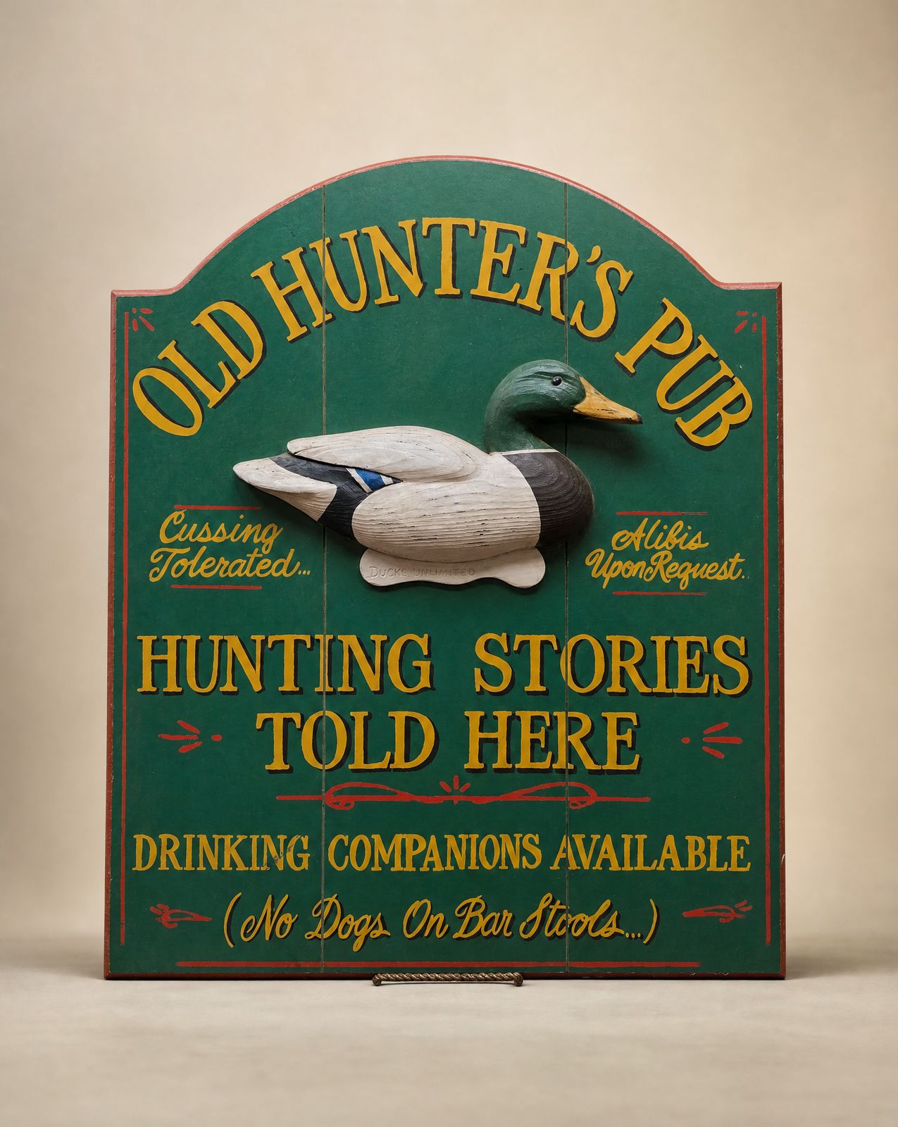 Meissenburg Designs "Old Hunter's Pub" Handcrafted Duck Hunting Wall Sign
