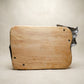 Vintage Bull Carving Board & Serving Tray with Cast Aluminum Longhorn Handles