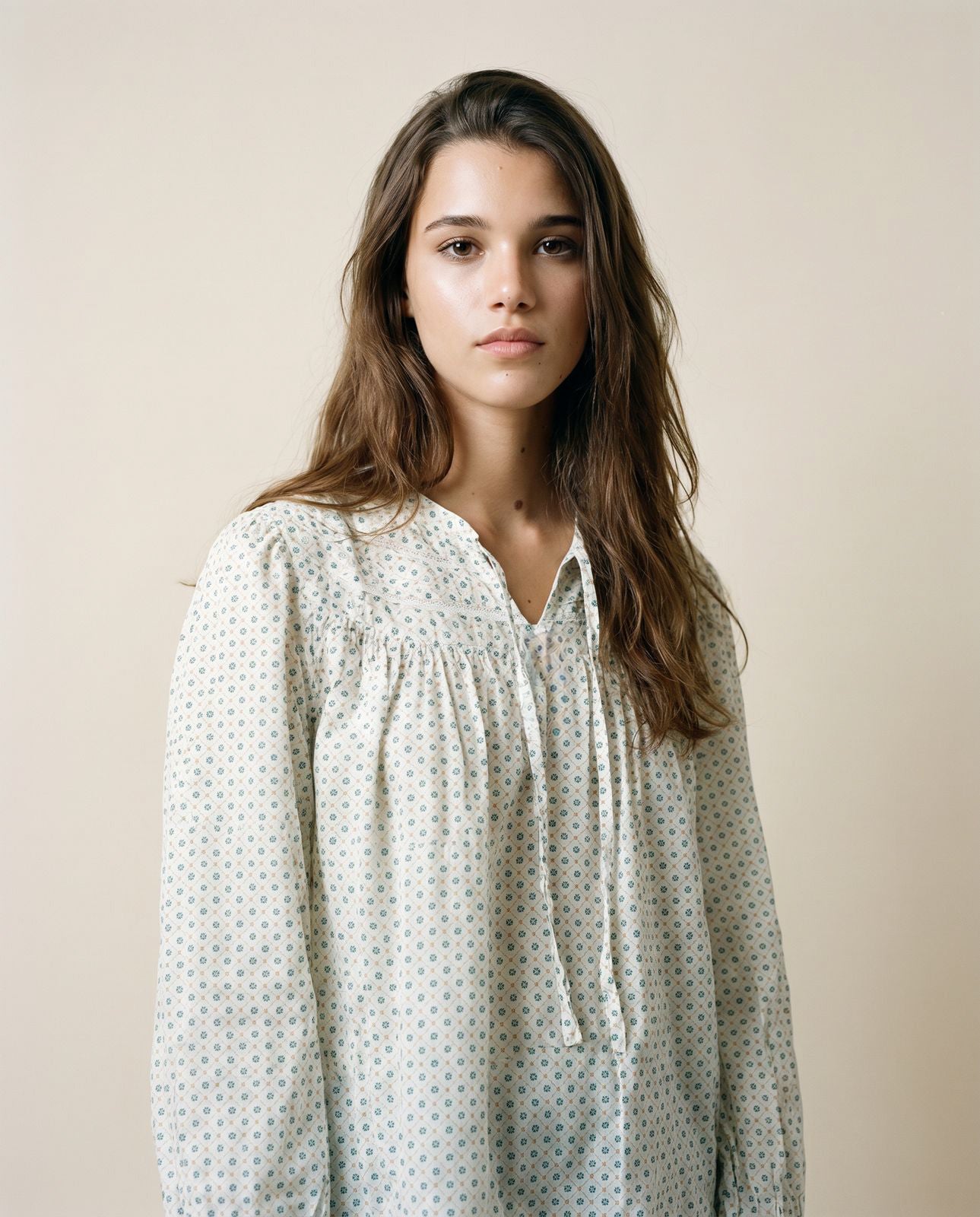 Vintage Micro Floral Prairie Blouse — Size S