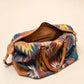 Vintage Kilim & Leather Weekender Duffle Bag