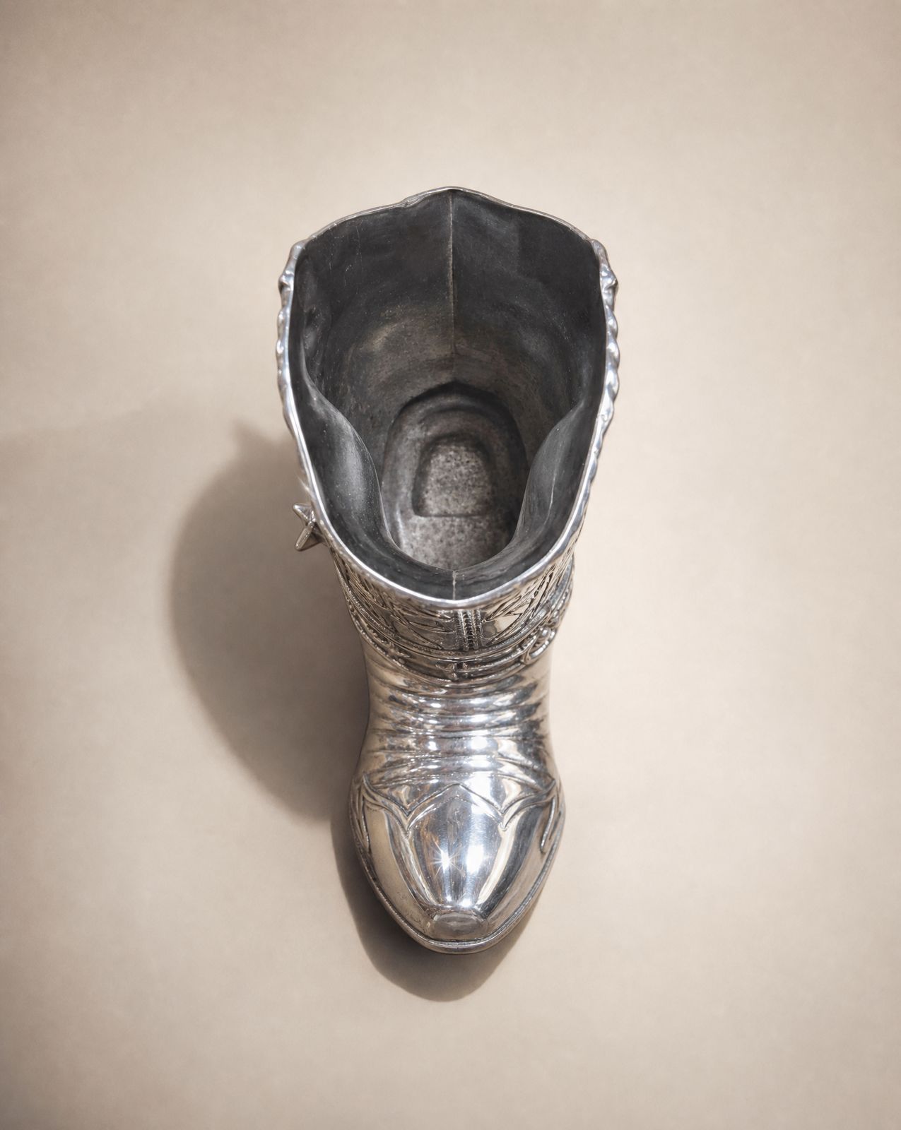 Vintage Arthur Court Cowboy Boot Vase / Utensil Holder