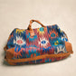 Vintage Kilim & Leather Weekender Duffle Bag