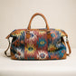 Vintage Kilim & Leather Weekender Duffle Bag