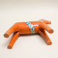 Hand-Painted Swedish Dala Horse Folk Art Sculpture – Orange