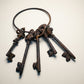 Decorative Cast Iron Skeleton Keys on Ring – Set of 5