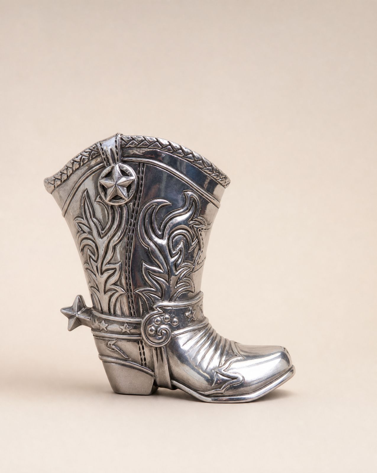 Vintage Arthur Court Cowboy Boot Vase / Utensil Holder