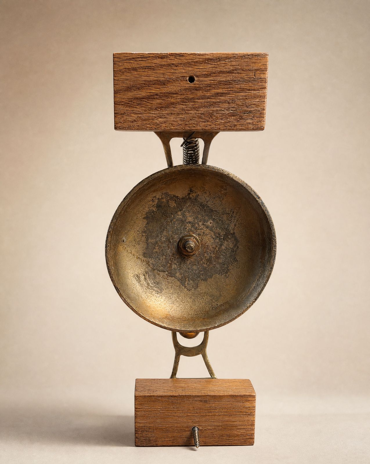 Antique St. Louis Car Company (ST. L.C. CO.) Mechanical Brass Bell – Wall Mount