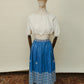 Vintage Blue Cotton Embroidered Skirt