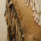 Hand Crafted Suede Leather Fringe Poncho with Hummingbird & Floral Tooling