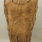 Hand Crafted Suede Leather Fringe Poncho with Hummingbird & Floral Tooling