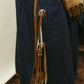 1970s Denim Gaucho Culottes with Leather Fringe and Conchos * COMING SOON*