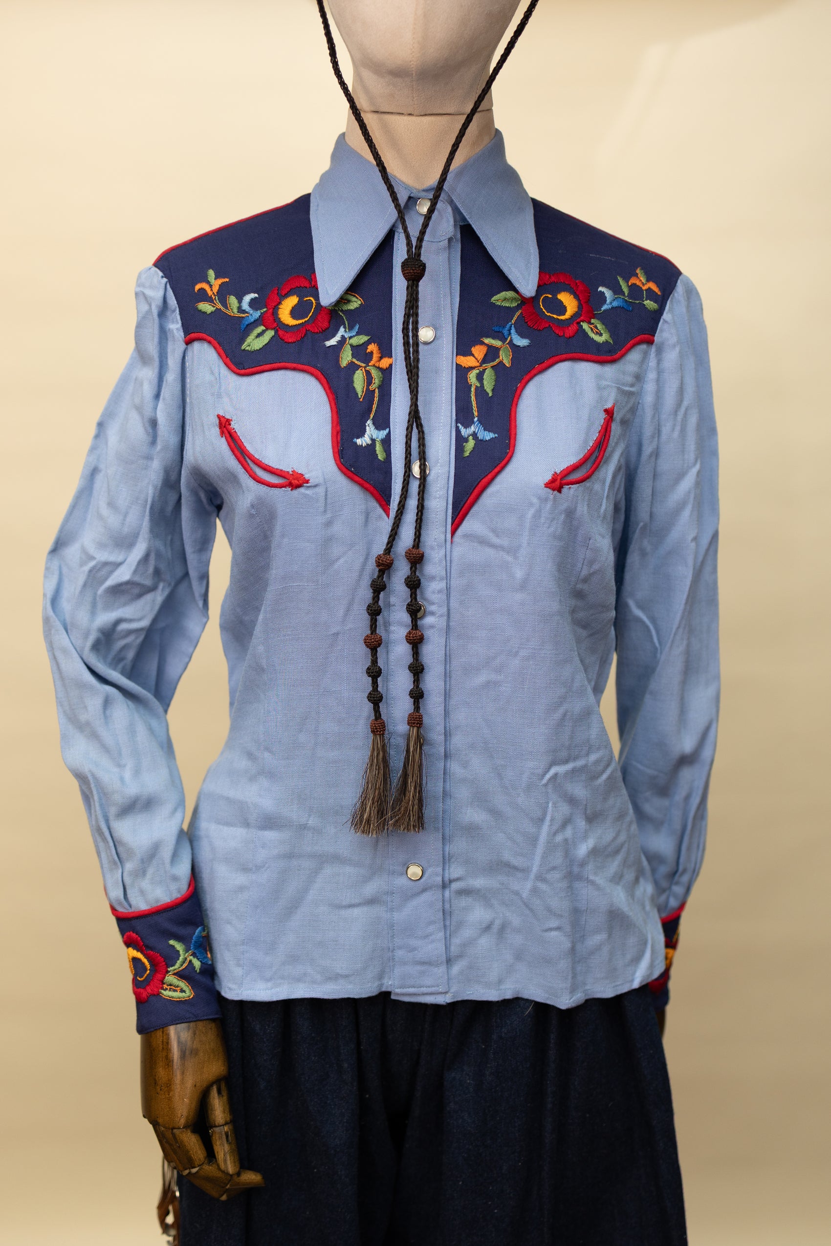 Vintage 1970s Embroidered Western Cowgirl Shirt *COMING SOON*