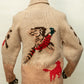 Vintage Hand-Knit Western Hunting Sweater – 1970s Cowichan-Style Wool Cardigan