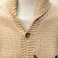 Vintage Hand-Knit Western Hunting Sweater – 1970s Cowichan-Style Wool Cardigan